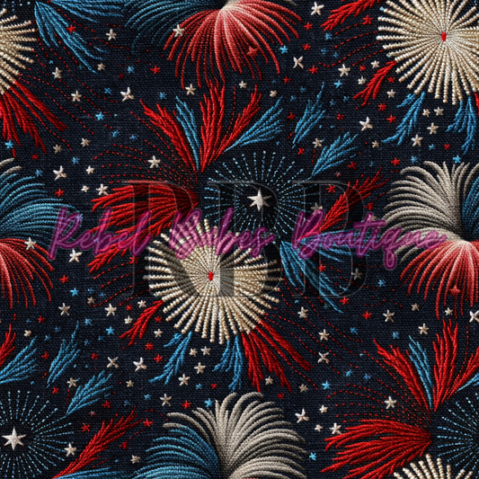 Embroidered Fireworks