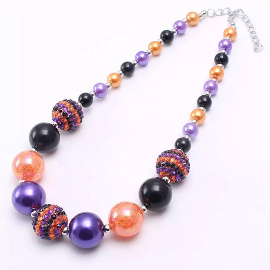 Halloween Necklace Bubblegum Necklace - Small/Large Beads